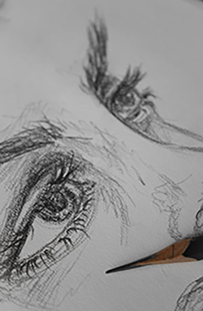 Amy's sketch of Laurie