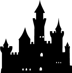 Black silhouette of a castle